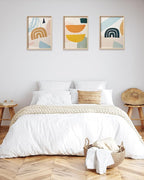 Framed Boho Wall Art for Bedroom, Abstract Canvas Wall Decor, 12x16IN - Image 6