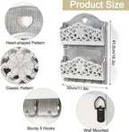 Key and Mail Holder for Wall, 2-Slot Mail Organizer Wall Mount - Image 3