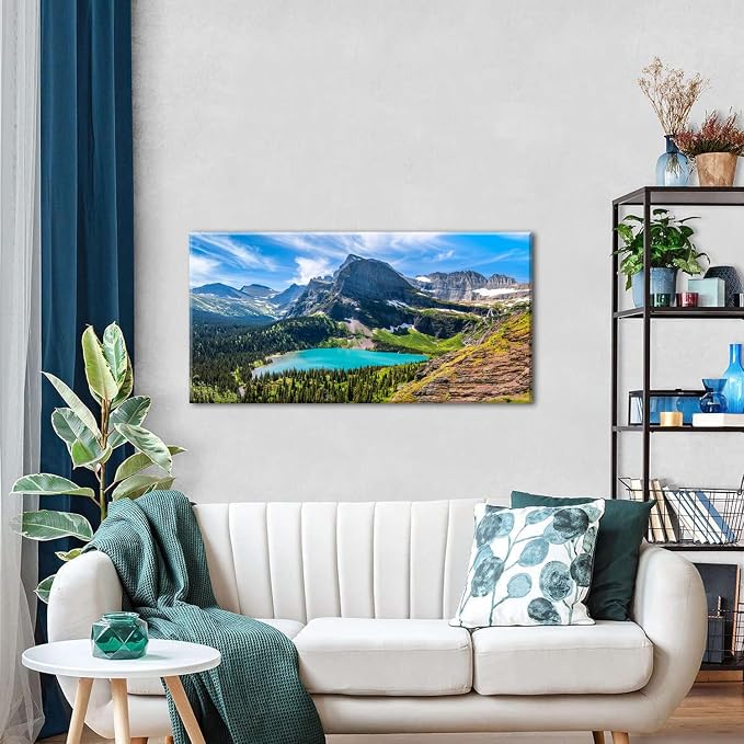 Glacier National Park Wall Art Saint Mary Lake Landscape Canvas Wall Decor - Image 5