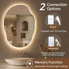 LOVESPEJO Irregular Backlit Mirror Bathroom 25x35 Inch, Asymmetrical LED - Image 9