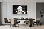 Cao Gen Decor Art S06469 Wall Art Canvas Sea White Full Moon in Night Picture - Image 5