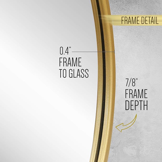 Gold Circle Wall Mirror 24 Inch Round Wall Mirror - Image 5