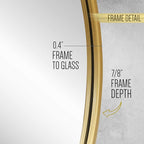 Gold Circle Wall Mirror 24 Inch Round Wall Mirror - Image 5
