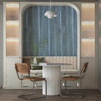 BOMENG Blue Wood Grain Wallpaper Peel and Stick Peacock Contact Paper - Image 9