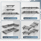 Jusgym 4 Pack Heavy Duty Garage Wall Shelving Set, Wall Mounted Garage Shelves - Image 9