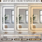 ROLOVE 31" x 22" Large Lighted Vanity Mirror - Image 4
