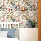 Jeweluck Floral Wallpaper Peel and Stick Vintage Floral Contact Paper Peel and - Image 5