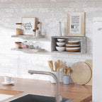 RICHER HOUSE Floating Shelves Set of 3, Farmhouse Bathroom Wall Mounted Shelves - Image 6