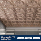 Art3dwallpanels Ceiling Tiles 12 Pack Drop Ceiling Tiles, 24 x 24 Inch High - Image 4