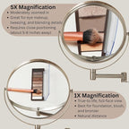 JERDON Wall-Mounted Magnifying Mirror - Image 4