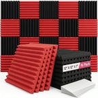 96 Pack Allxinlog Absorb the Echo Acoustic Foam Panel Wedge Studio by XIN%26LOG