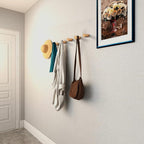 bsdonte 12 Pack Wood Wall Hooks, Natural Wooden Coat Hooks Wall Mounted - Image 3