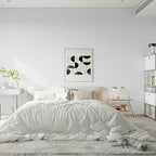 Abyssaly White Wallpaper Peel and Stick Wallpaper Self Adhesive Embossed White - Image 3