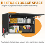 Metal Garage Wall Cabinet with Up-Flip Door, Upper Storage Cabinets with - Image 3