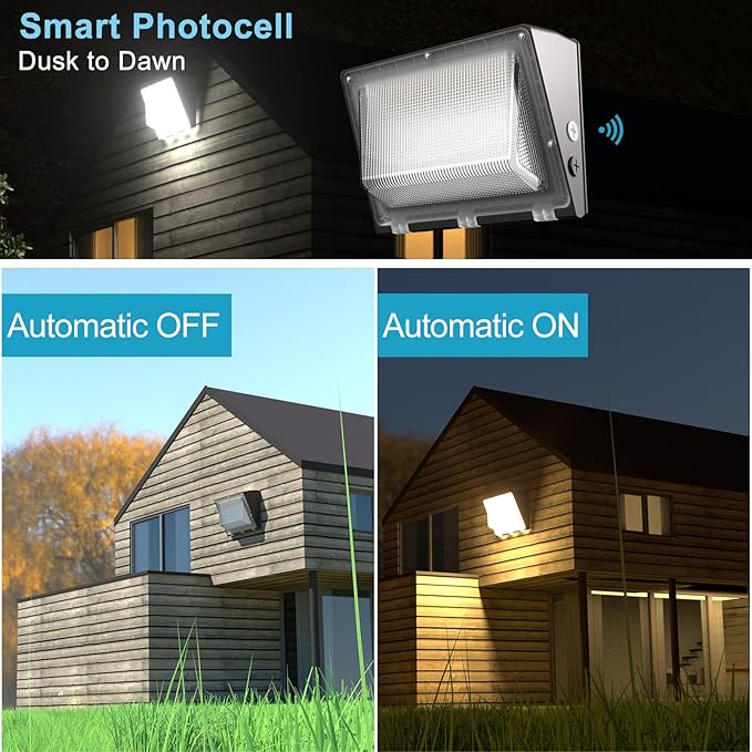 Lightdot 1Pack 200W LED Wall Pack Lights, 100-277v Dusk to Dawn - Image 4