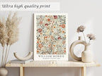 Induslyfe Framed Flower Wall Art Canvas Decor Set of 3, William Morris Framed - Image 4