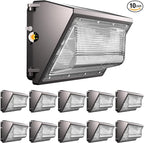 Lightdot 10Pack 120W LED Wall Pack Lights, 100-277v Dusk to Dawn by LightdotLighting