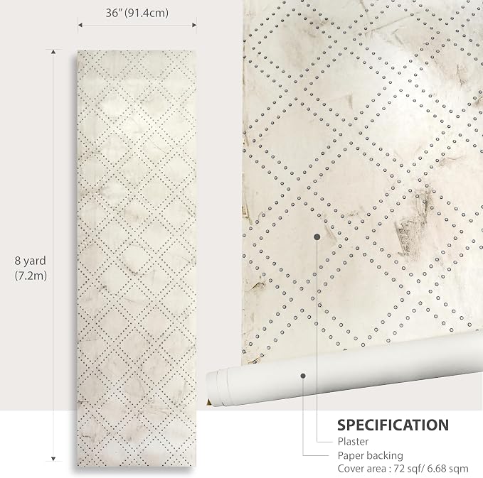 Ansehan Hand-Crafted Wallcovering HA5005 Droplets 36" W x8 Yard L Textured - Image 6