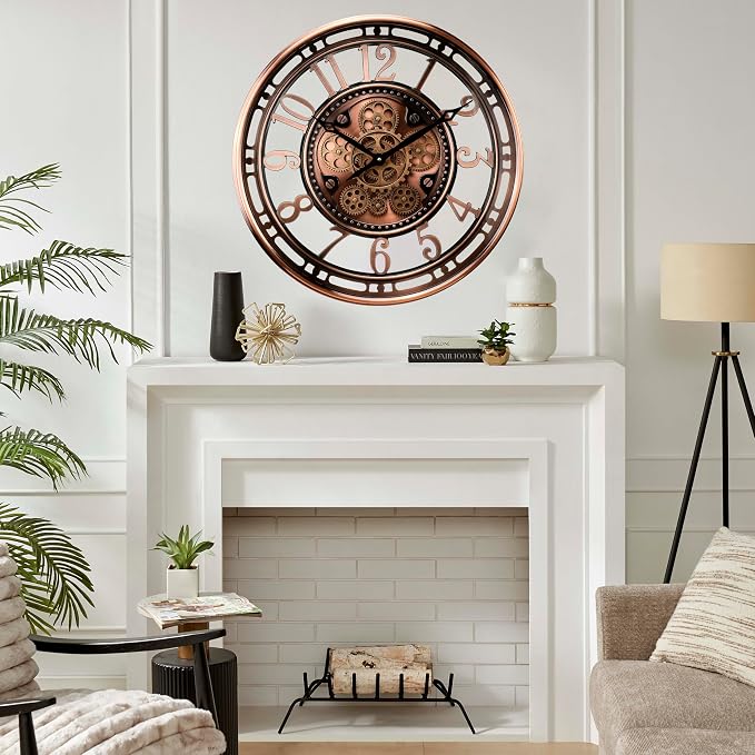 CLXEAST 21 Inch Moving Gear Wall Clock - Image 6