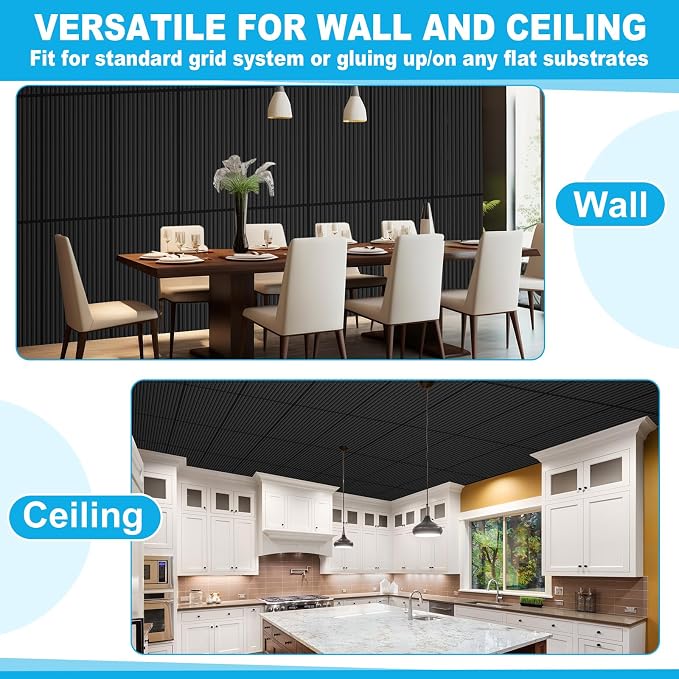 Nuanchu 18 Pack 4x2 FT 3D Slat Wall Panels Large PVC Fluted Panel Decorative - Image 6