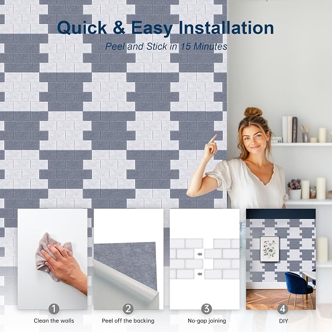 WoveN SounD Brick Acoustic Wall Panels Seamless Visual, High Density, Sound - Image 5