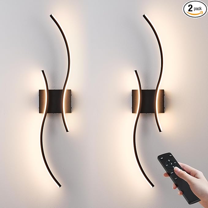 Battery Operated Wall Sconces Set of Two by KARTOOSH