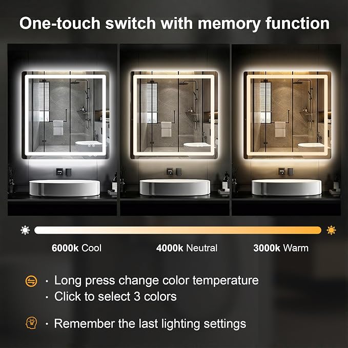 AMOISE LED Bathroom Vanity Mirror - Image 4