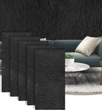 5-Pack 3D Faux Stone Wall Panels, PU Cement-Texture Wainscoting Panels by Unknown