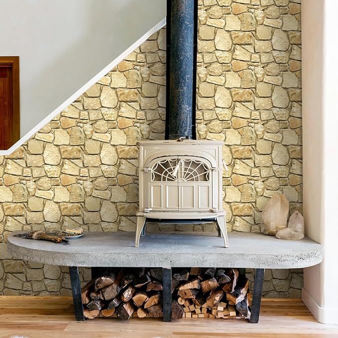 COMSTICKC 3D Faux Stone Wall Panel Peel and Stick Wall Stickers, Not Real Stone - Image 7