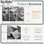 BUBOS 6 Pack Self-Adhesive Acoustic Wall Panels, 70.8" x 47.2" Sound Panels - Image 2