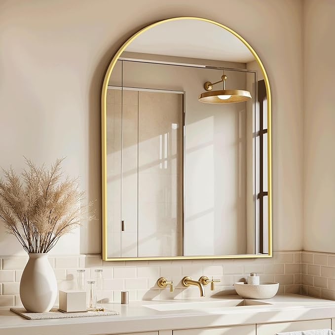 Arched Bathroom Mirror for Wall, HD Glass Over Sink for Bathroom - Image 5