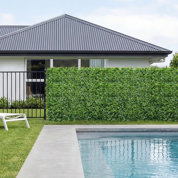 VEVOR Artificial Plant Wall, Sun Protection Greenery Backdrop Privacy Hedge - Image 8