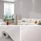 Grasscloth Peel and Stick Wallpaper 20.8"x394" Gray Thick Fabric Textured Linen - Image 2