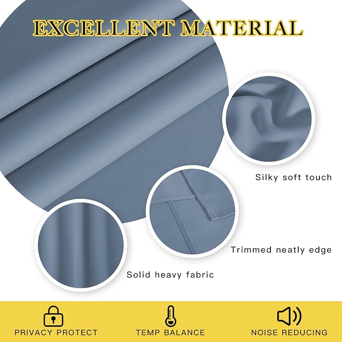 NICETOWN Sliding Door Window Treatment Blackout Patio Door Curtain Panels - Image 2