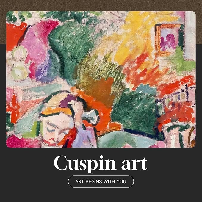 Framed Matisse Wall Art Set of 4, Colorful Abstract Landscape Wall Painting - Image 8