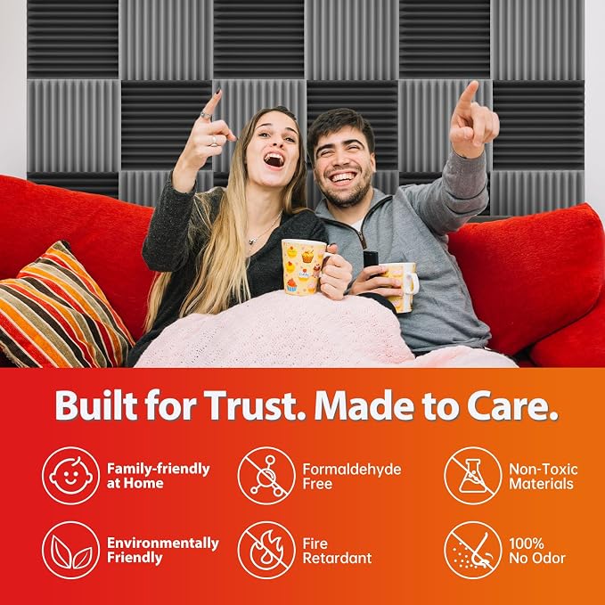 24 Pack Acoustic Panels – Sound Proof Foam Panels - Image 5