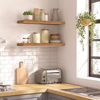 HOOBRO Floating Shelves for Wall, Wall Mounted Shelf Set of 2, 23.6" Hanging - Image 2