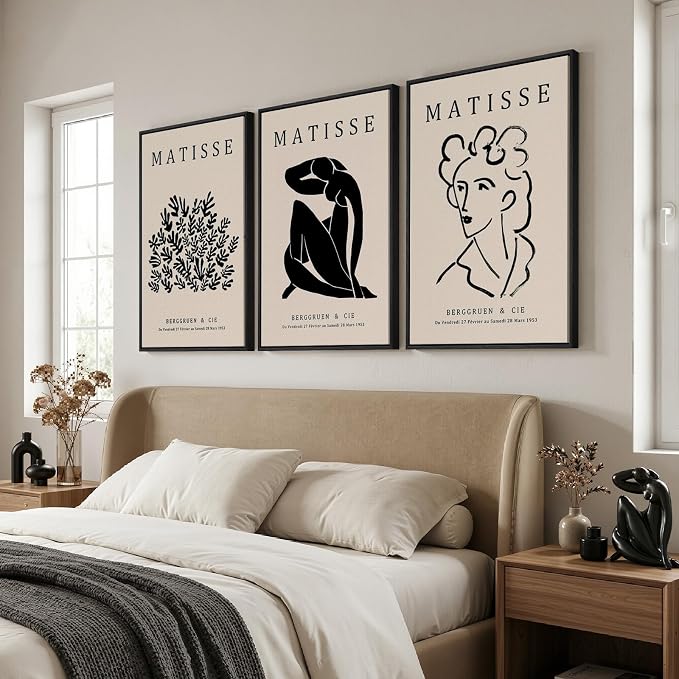 Framed Matisse Canvas Wall Art for Living Room, Modern Aesthetic Pictures for - Image 2