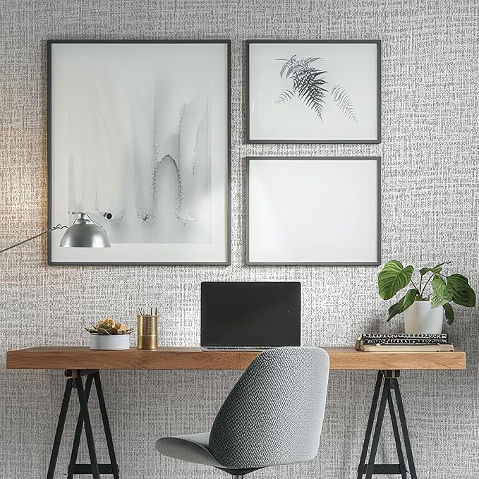 Vinjiasin Grasscloth Peel and Stick Wallpaper Vintage Textured Contact Paper - Image 8