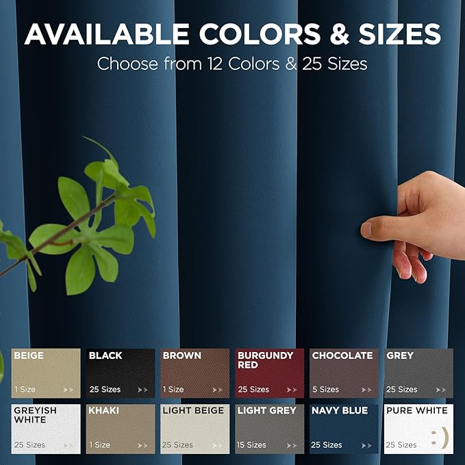 Joydeco Blackout Door Curtain for Doorway Privacy 108 Inches Long, Grommet - Image 7