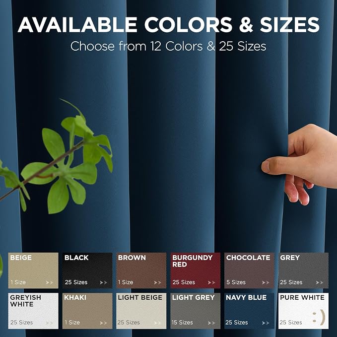 Joydeco Blackout Door Curtain for Doorway Privacy 90 Inches Long, Grommet - Image 7