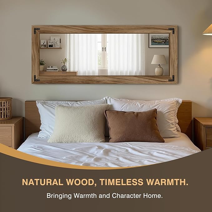FICTOR Wooden Full Length Mirror, - Image 4