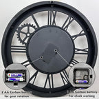 The B-Style Large Wall Clock 24 inch Moving Gear Wall Clock Oversized Vintage - Image 5