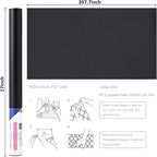 Arthome Black Peel & Stick Wallpaper, Matte Black Contact Paper, Self-Adhesive - Image 3