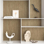 VEELIKE Bronze Brown Grasscloth Peel and Stick Wallpaper Textured Grasscloth - Image 8