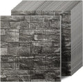 3D Wall Panels Peel and Stick in Black Grey, Faux Brick Wall Panels by Greymond
