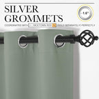 NICETOWN Greyish Green Curtains - Image 2