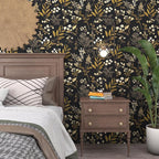 Laatse Leaf Wallpaper Peel and Stick Dark Floral Wallpaper 17.5in x 197in - Image 6