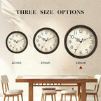 KECYET Wall Clock, Vintage Wall Clocks Battery Operated Quartz Silent - Image 4