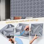 Heikki 30 Pack 3D Wall Panel for Interior Wall Décor, PVC Flower Textured Wall - Image 3